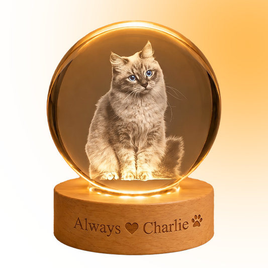 Pawsiebox "Aria" Personalized 3D Laser Engraved Crystal Ball