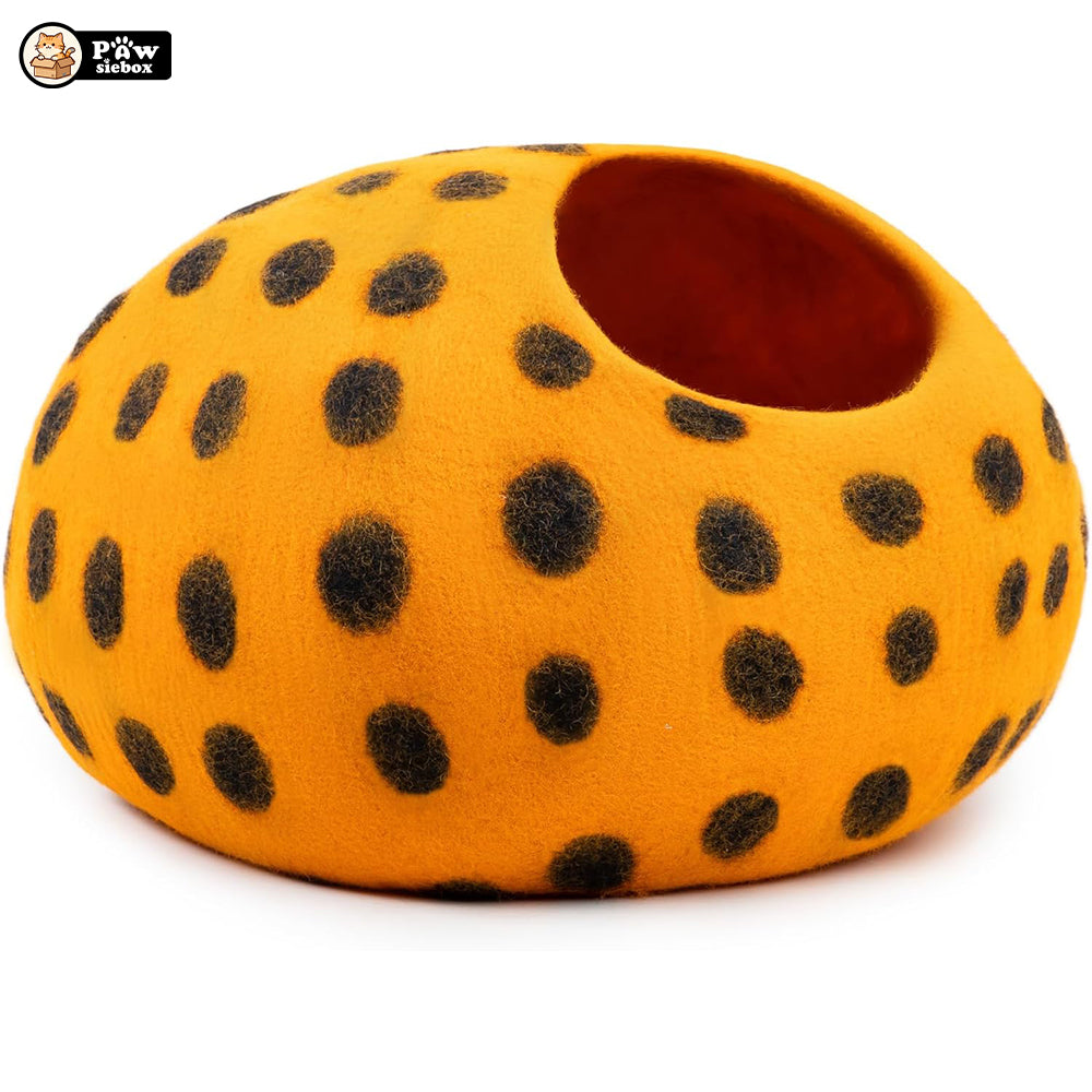PawsieBox "Nimbus" Wool Felt Cat Cave