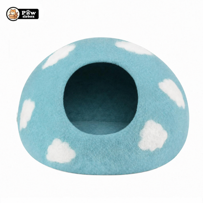 PawsieBox "Nimbus" Wool Felt Cat Cave