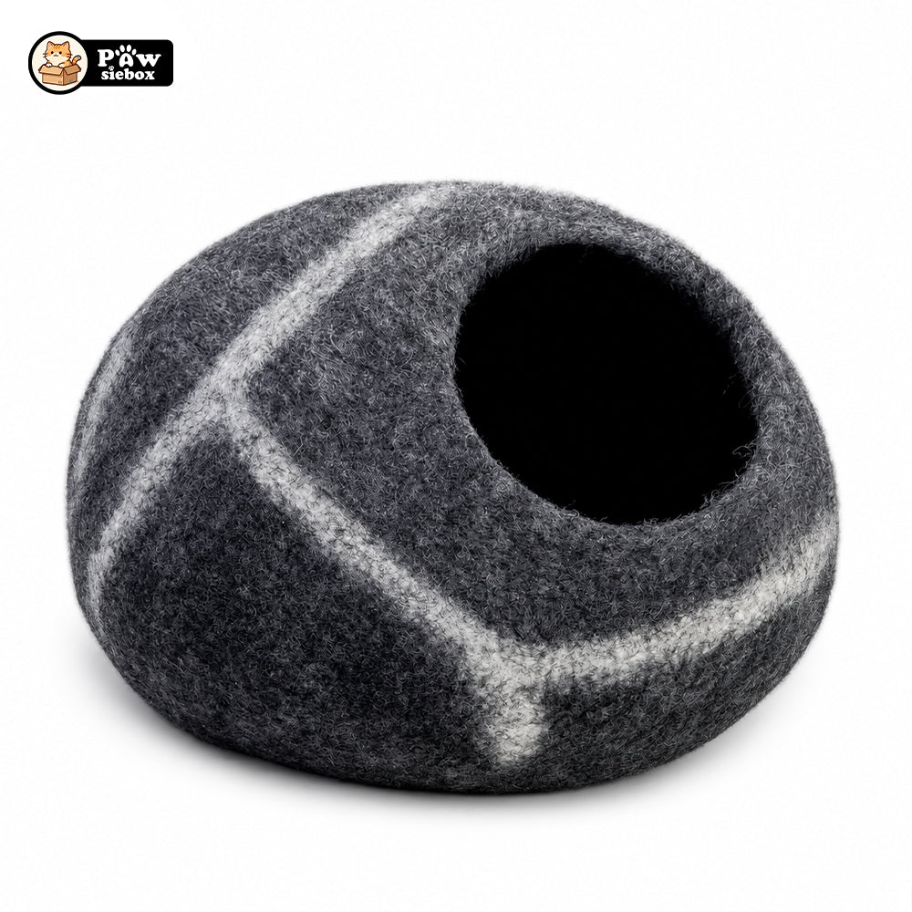 PawsieBox "Nimbus" Wool Felt Cat Cave