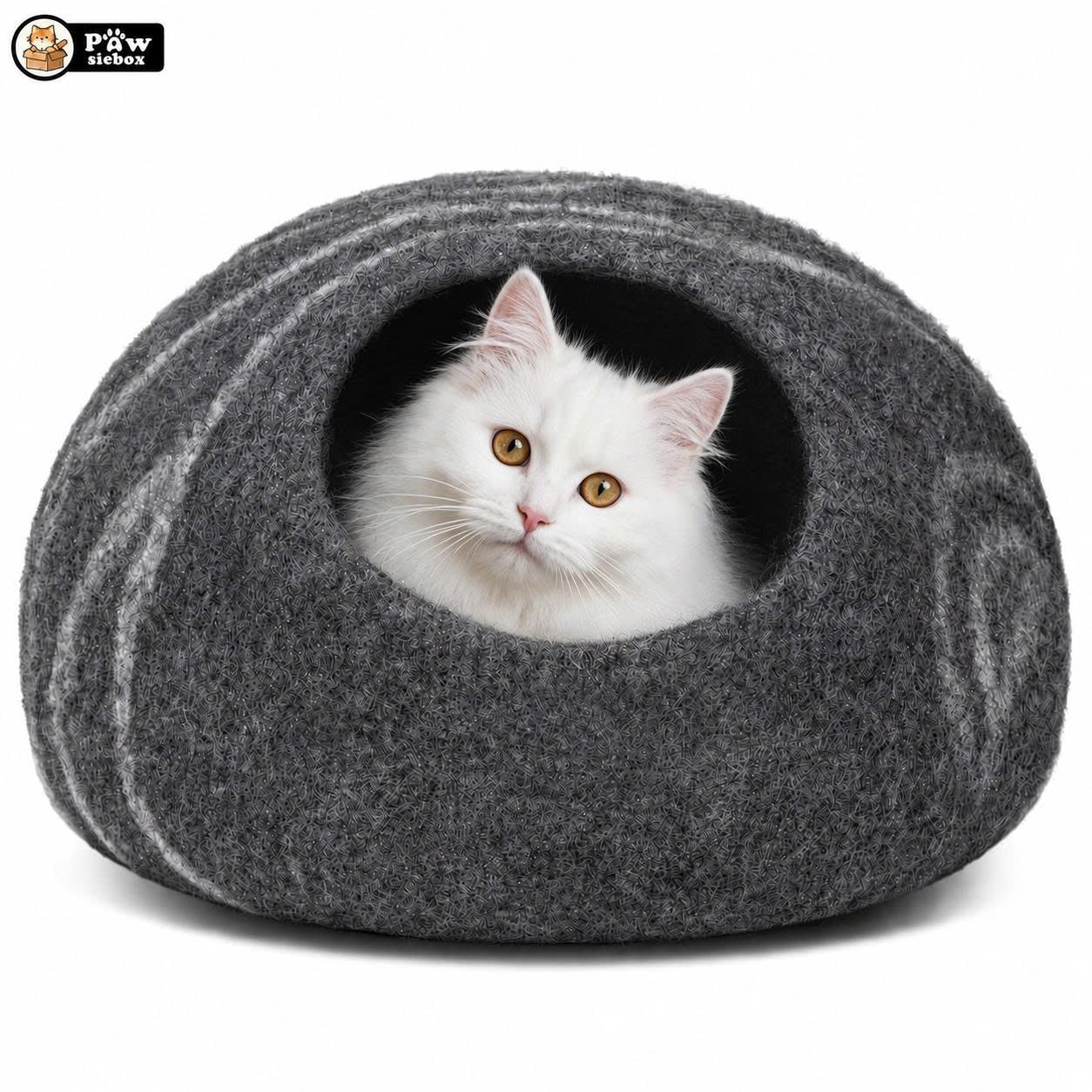 PawsieBox "Nimbus" Wool Felt Cat Cave
