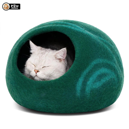 PawsieBox "Nimbus" Wool Felt Cat Cave