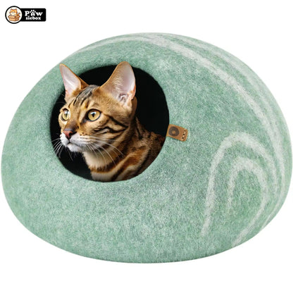 PawsieBox "Nimbus" Wool Felt Cat Cave