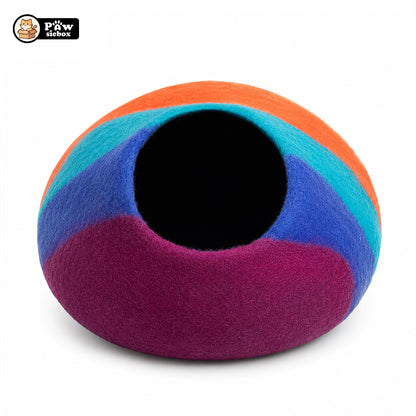 PawsieBox "Nimbus" Wool Felt Cat Cave