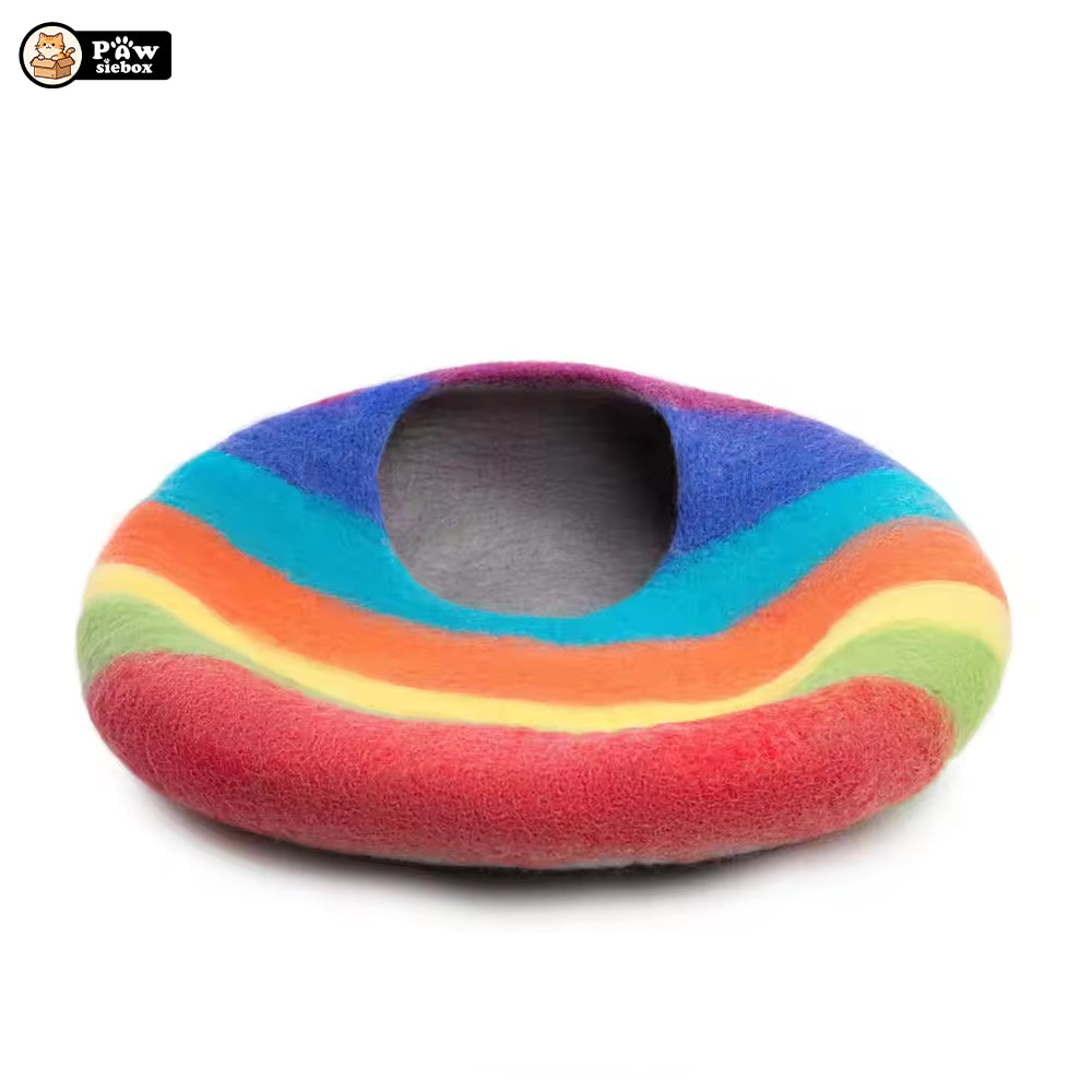 PawsieBox "Nimbus" Wool Felt Cat Cave