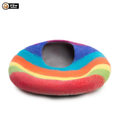PawsieBox "Nimbus" Wool Felt Cat Cave