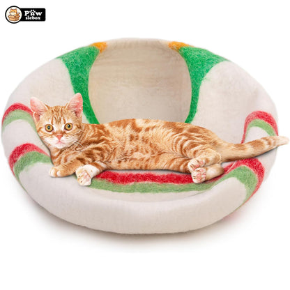 PawsieBox "Nimbus" Wool Felt Cat Cave