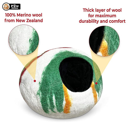 PawsieBox "Nimbus" Wool Felt Cat Cave