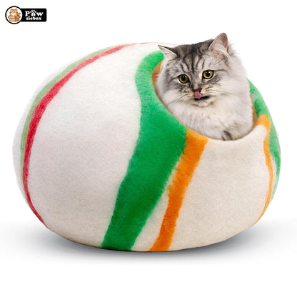 PawsieBox "Nimbus" Wool Felt Cat Cave