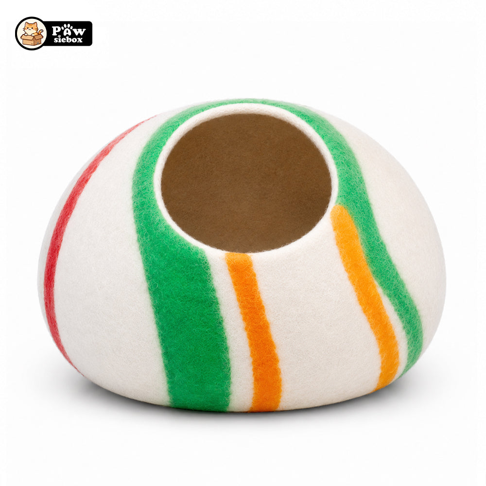 PawsieBox "Nimbus" Wool Felt Cat Cave